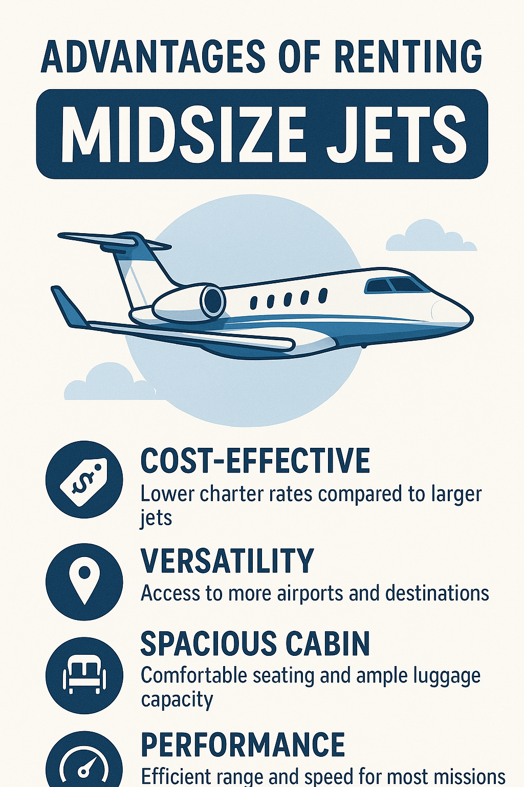 Advantages of Renting Midsize Jets - Private Jet Rental